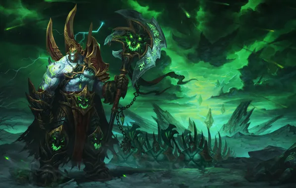 Fiction, darkness, army, warrior, art, axe