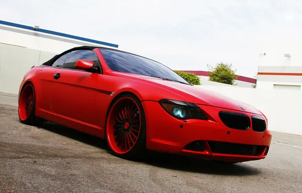 Picture red, tuning, bmw, BMW, red, drives, e63, 650