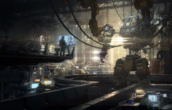 Picture art, factory, Ogre, Titanfall