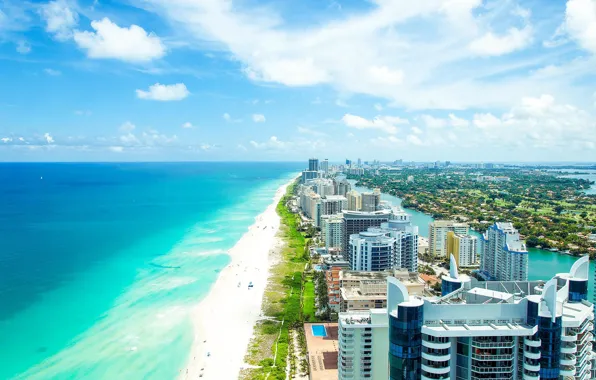 Picture beach, summer, the ocean, Miami, FL, Miami, florida, vice city