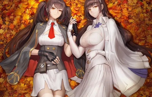 Autumn, leaves, art, Girls Frontline, Girls front