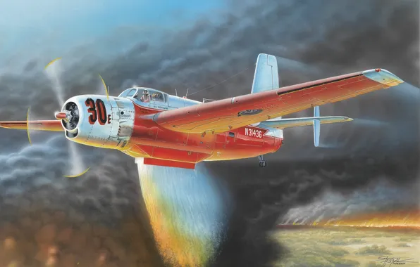 Picture Water, Flight, Fire, Art, Reset, Largest single-engine piston-powered carrier aircr, Fire Bomber, Large single - …