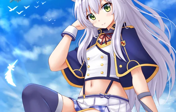 Girl, anime, art, Rokudenashi Majutsu Koushi's Akashic Records