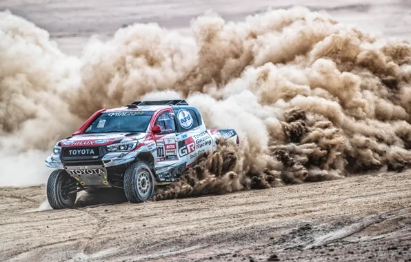 Sand, Auto, Sport, Machine, Speed, Race, Toyota, Hilux