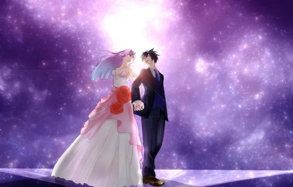Space, two, wedding, Darling In The Frankxx, Cute in France