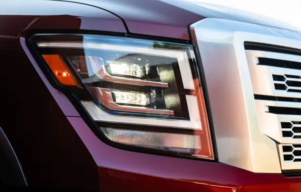 Headlight, Nissan, pickup, Titan, 2020, Titan XD Platinum Reserve