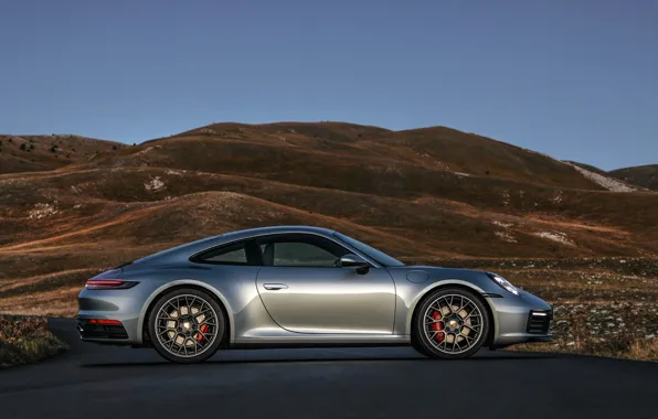 Hills, coupe, 911, Porsche, profile, Carrera 4S, 992, 2019