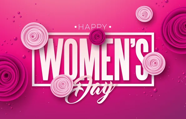 Flowers, holiday, spring, figure, March 8, date, congratulations, postcard