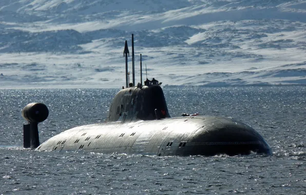 Picture boat, Navy, underwater, Russia, Project 971