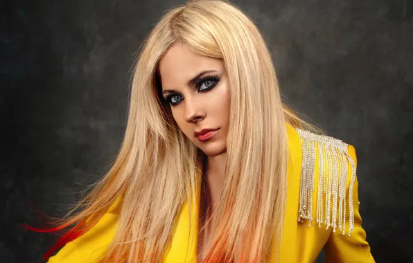 Look, girl, yellow, face, photo, hair, makeup, blonde