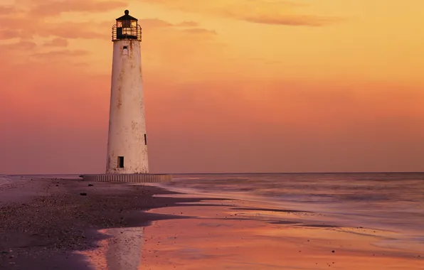 Sea, the sky, sunset