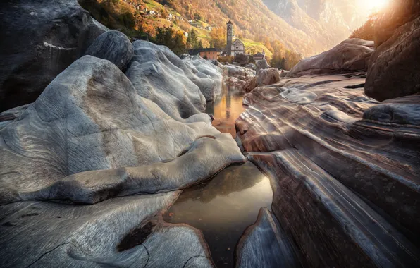 Landscape, the city, rock