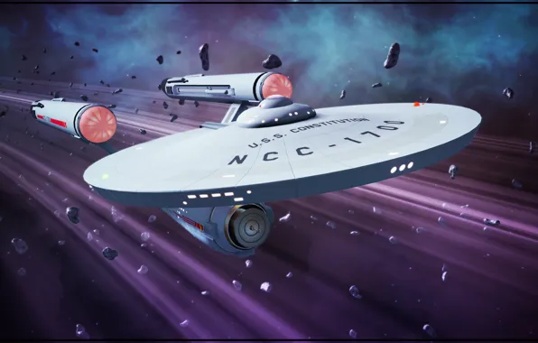 Space, Ship, Art, Star Trek, Fan Art, Star trek, Starship, by Kurumi Morishita