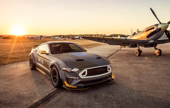 Picture sunset, Ford, RTR, 2018, Mustang GT, Eagle Squadron