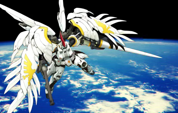 Weapons, planet, robot, Mobile Suit Gundam
