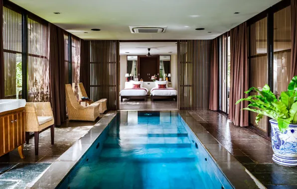 Villa, interior, pool, Thailand, Thailand, resort, bedroom, Koh Samui