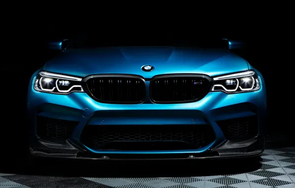 Picture BMW, Blue, Front, Face, Sight, F90, Adaptive LED