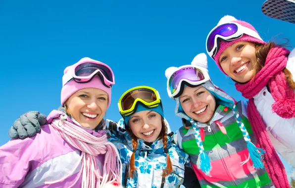 Picture winter, mountain, fun, recreation