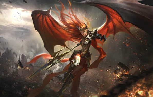 Picture League of Angels, warrior, girl, angel