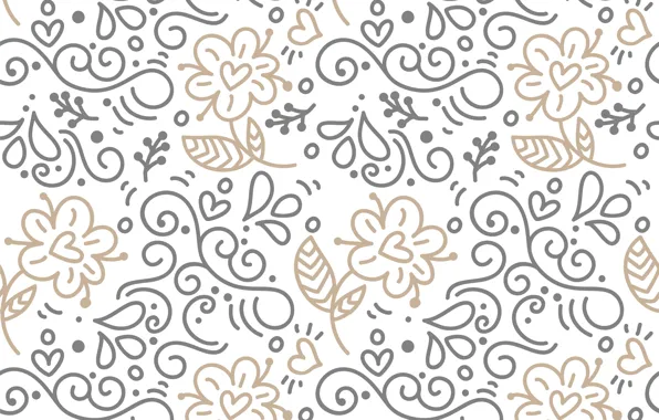 Picture flowers, background, pattern, ornament, seamless