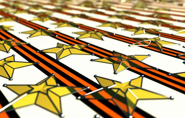 Stars, May 9, victory day, Georgievskaya tape