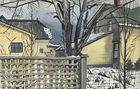 1935, Charles Ephraim Burchfield, Evening-Early Winter