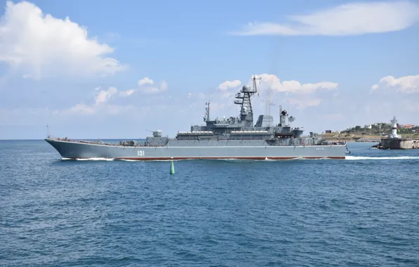 The black sea, Azov, landing ship