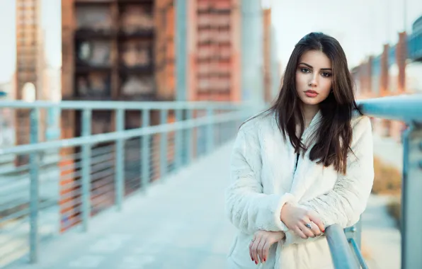 Picture girl, hair, peer, bokeh