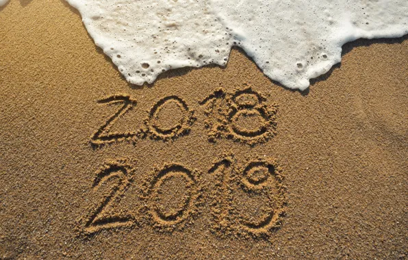 Sand, sea, wave, beach, summer, New Year, summer, new year