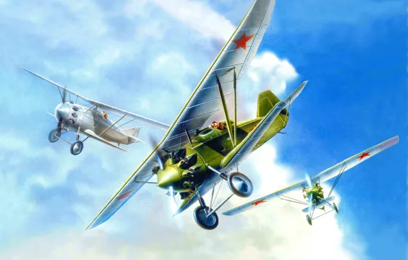 Picture the plane, fighter, art, Soviet, single, And-4, aircraft, which