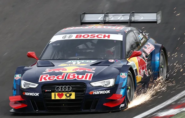 Asphalt, Audi, lights, sparks, race, spoiler, track, motor