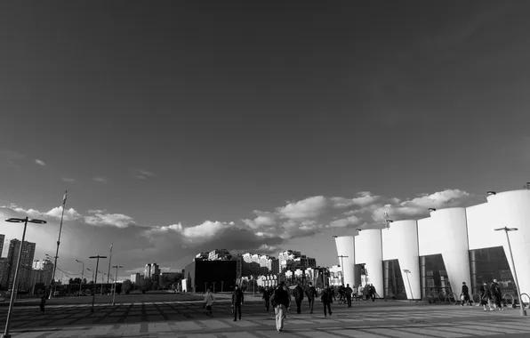 People, building, home, black and white, Russia, architecture, monochrome, monochrome