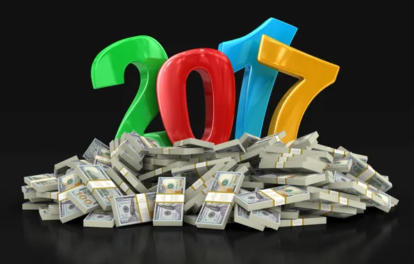 Picture the dark background, background, holiday, graphics, new year, mountain, money, figures