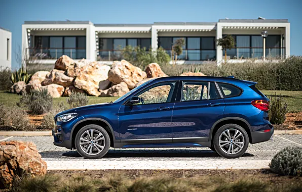 Picture blue, stones, BMW, BMW, xDrive, SUV, Sport Line, 2015