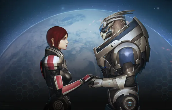 Picture Mass Effect, bioware, Shepard, Garrus Vakarian