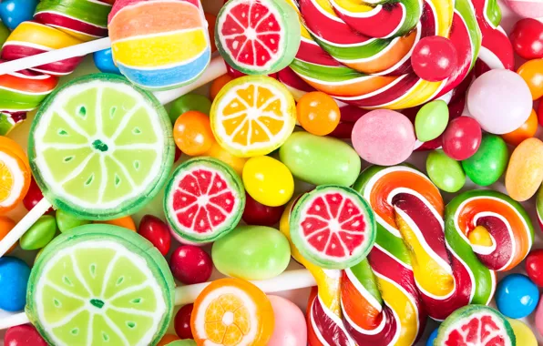 Colorful, candy, sweets, lollipops, sweet, candy, lollipop