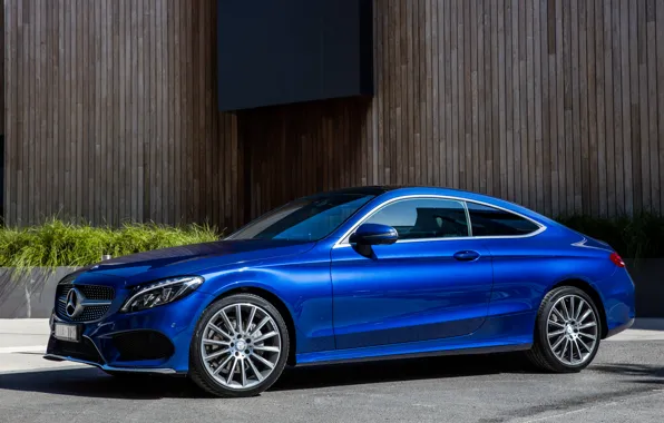 Blue, Mercedes-Benz, Mercedes, AMG, Coupe, C-Class, C205