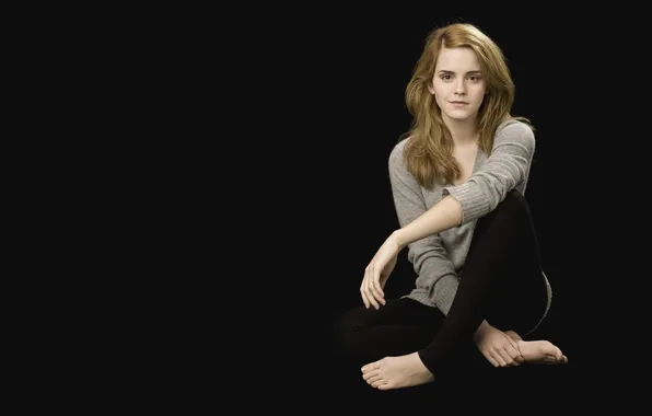 Picture girl, actress, beauty, Emma Watson, Emma Watson, black background