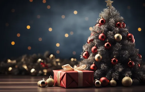 Tree, Christmas, gifts, New year, Christmas, tree, decoration, gift boxes