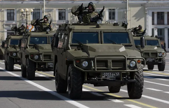 Car, Russian, multipurpose, armored car, high, patency, "Tiger", GAZ-2330