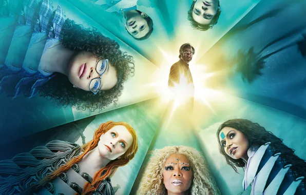 Fiction, fantasy, poster, Chris Pine, Chris Pine, Reese Witherspoon, Reese Witherspoon, A Wrinkle in Time