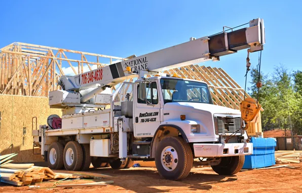 House, Truck, Building, Freightliner, Trucks, Crane, Chris Boyd