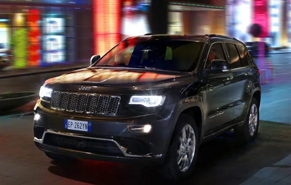 Picture machine, lights, auto, the front, walls, Jeep, Grand Cherokee, Summit
