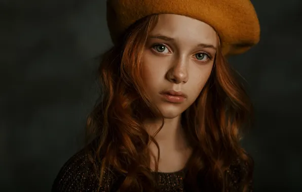 Picture girl, redhead, curls, Hizhnyakova Alexander