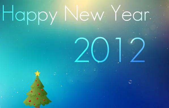 Picture the inscription, Wallpaper, spruce, New year, 2012, happy, wallpapers, new