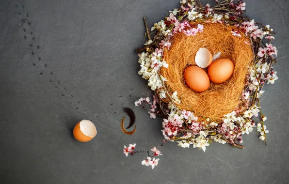 Traces, cherry, eggs, Easter, socket