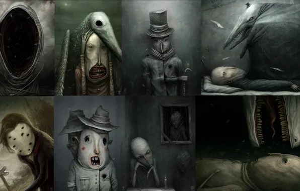 Picture horror, art, creepy, surreal, anton semenov