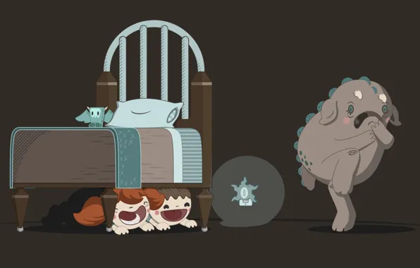 Night, children, fear, bed, monster, the situation, situations, night light