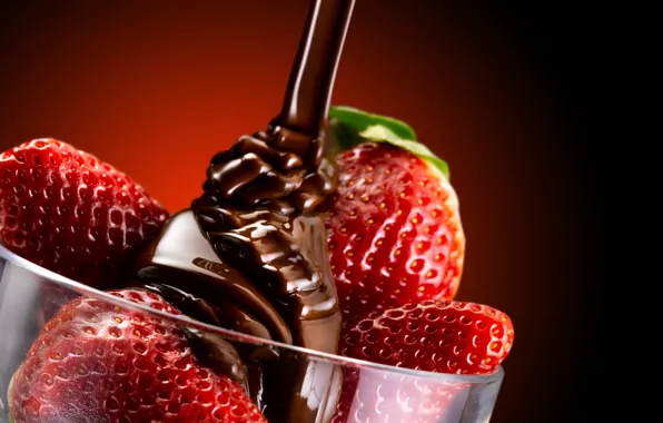 The sweetness, dessert, chocolate-covered strawberries