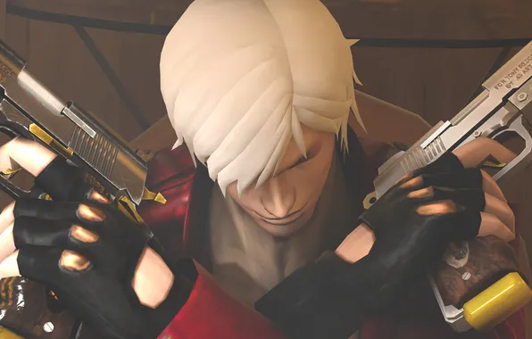 Face, guns, demon, guy, devil may cry, dante, capcom